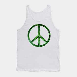 weed marijuana cannabis ganja peace sign for peace lover and pothead gift Tank Top